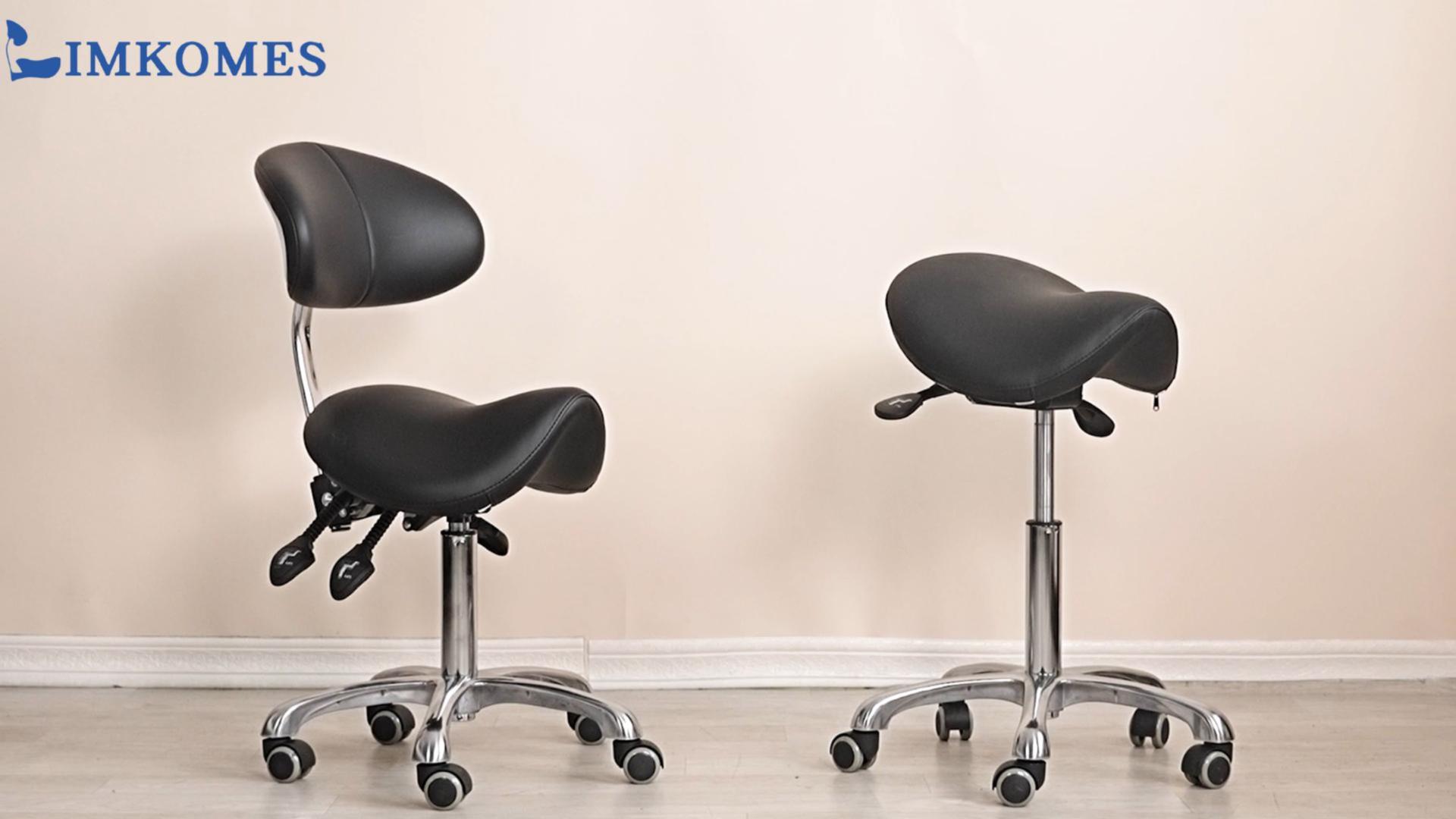 Amazon.com: LIMKOMES Saddle Stool with Wheels,3-Way Function